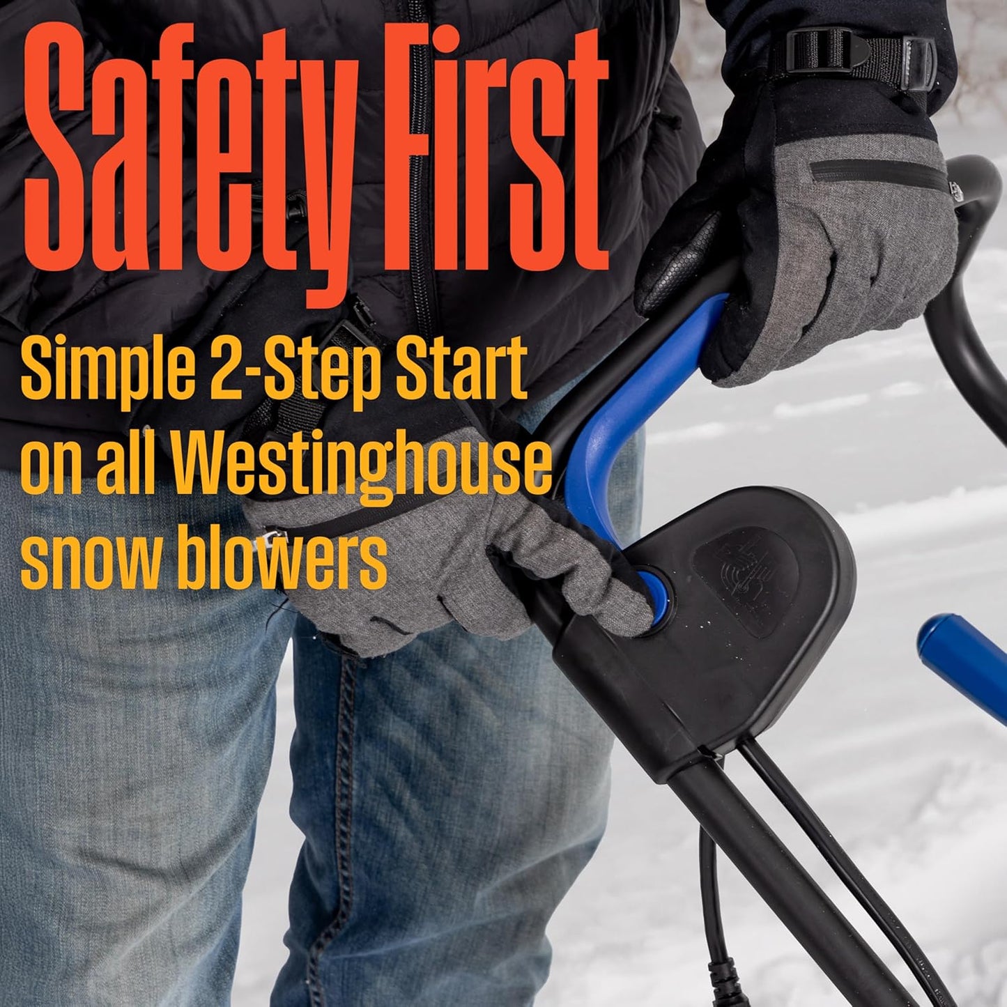 Westinghouse WSnow20 20″ Electric Snow Blower, 1800W, Steel Auger, LED Lights