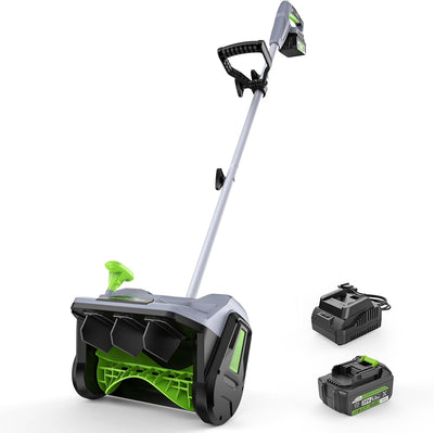 Cordless Electric Snow Shovel 13″, 20V 4.0Ah Battery, Lightweight Snow Blower