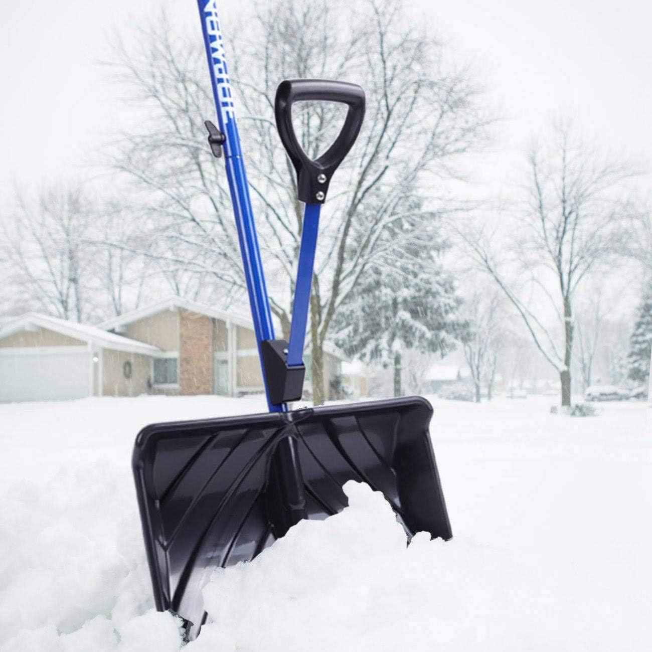Snow Joe Shovelution 18″ Snow Shovel with Assist Handle – Lightweight 3.5 lb