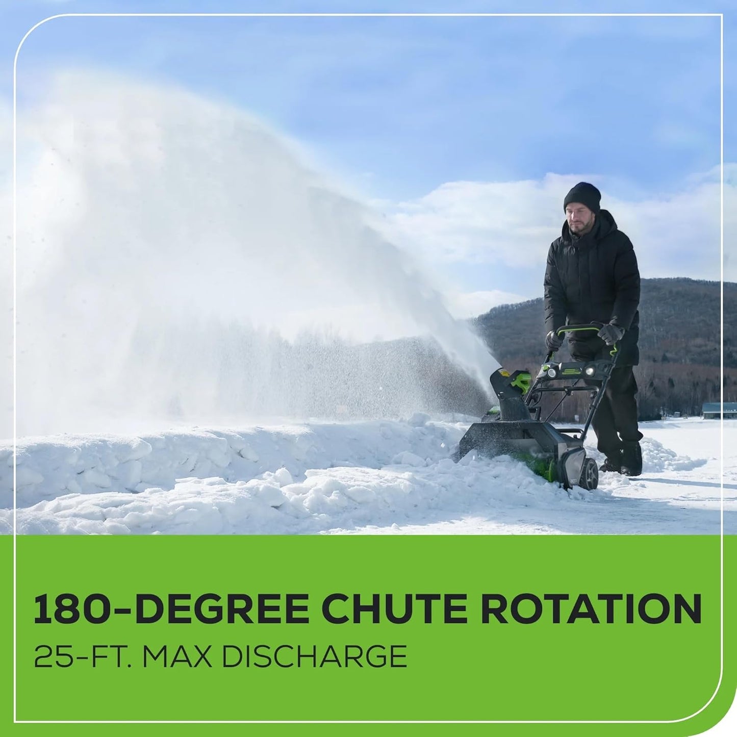 Greenworks PRO 80V 20″ Brushless Cordless Snow Blower with Battery & Charger