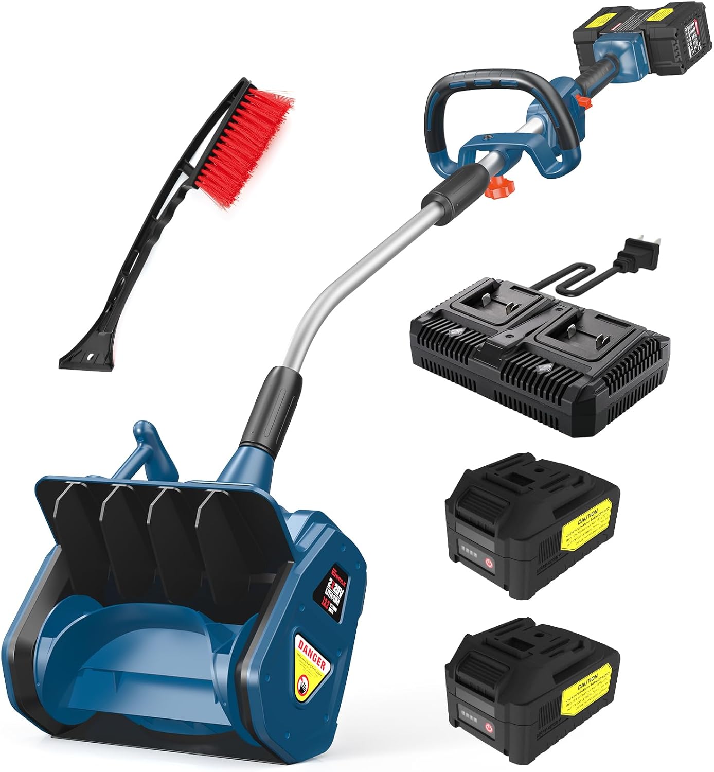 Enhulk 20V Cordless Electric Snow Shovel 12″ with 4.0Ah Battery & Charger